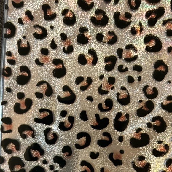 iPhone Phone Case Metallic Leopard Print Transparent TPU Soft Case - Picture 5 of 6